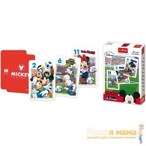 Trefl 08292 Карточная игра Акулина (25 карт) - Микки Маус-футболист