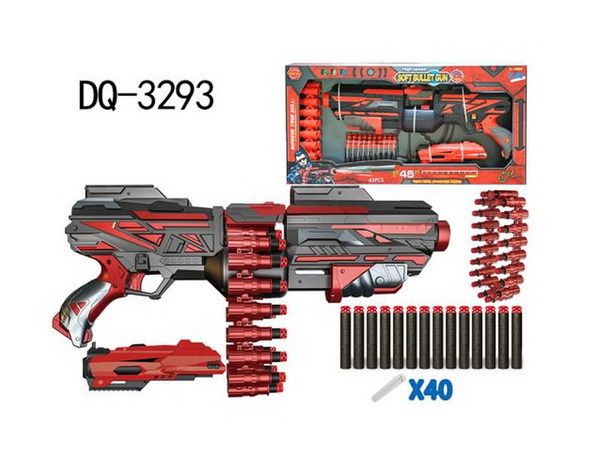 JUNFA FJ015 Бластер, в наборе с мягкими снарядами 40шт, 59х9х30 см JUNFA FJ015 Бластер, в наборе с мягкими снарядами 40шт, 59х9х30 см