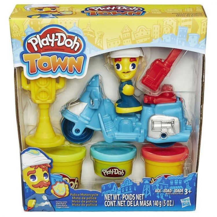 Hasbro B5975 Play-Doh Город Набор пластилина Полицейский мотоцикл