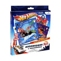 ORIGAMI 06501 Набор для творчества ORIGAMI Hot Wheels Аппликации с наклейками 3 в 1