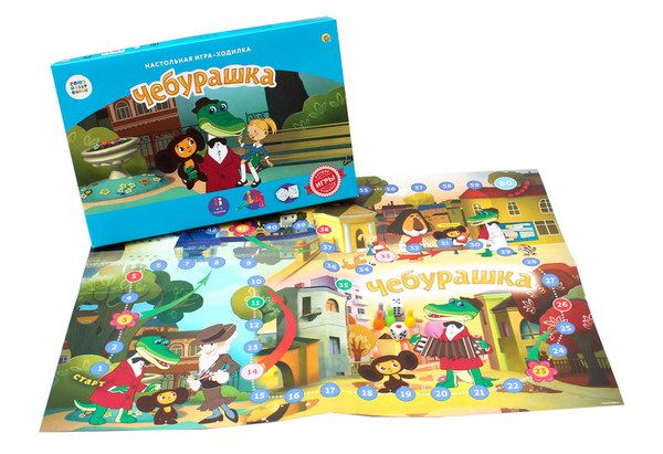 Рыжий кот ИН-5035 Игра настольная. Союзмультфильм. Лучшие игры-ходилки. "Чебурашка"