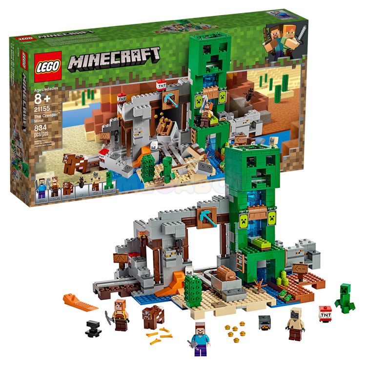Lego Minecraft 21155 Конструктор Лего Майнкрафт Шахта крипера, 834 детали