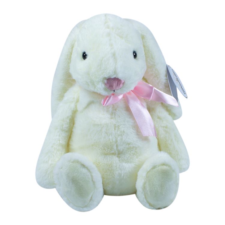 Мягкая игрушка Teddykompaniet кролик Агнес кремовый с бантом, 28 см