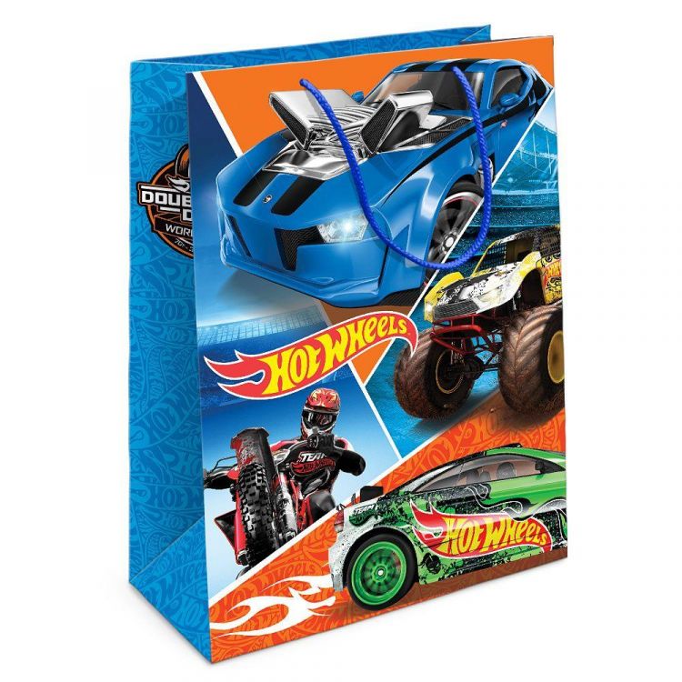 Подарочный пакет "Hot Wheels", бумажный, 35 х 25 х 9 см