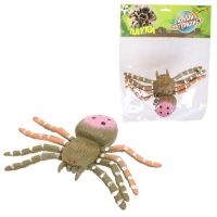 ABtoys (АБтойс) PT-01751 Фигурка Abtoys Юный натуралист Пауки Паук зелено-розовый с черно-белым рисунком, термопластичная резина