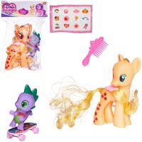 ABtoys (АБтойс) PT-01688/3 Игровой набор Abtoys Моя лошадка Пони желтая с сиреневым малышом дракончиком