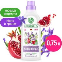 SYNERGETIC 110074 Кондиционер для белья SYNERGETIC Нежный ирис и гранат 0,75л
