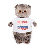 BUDI BASA Ks19-099 Басик в футболке с принтом "Россия", 19 см