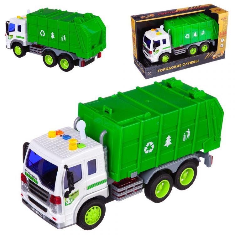 ABtoys (АБтойс) C-00456 Машинка инерционная ABtoys Мусоровоз со звуковыми и световыми эффектами 1:16, 32.5x12x19 см ABtoys (АБтойс) C-00456 Машинка инерционная ABtoys Мусоровоз со звуковыми и световыми эффектами 1:16, 32.5x12x19 см