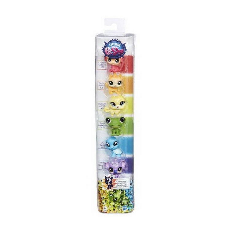 Hasbro C0806 LPS Радужная коллекция Набор из 7 мини-петов с обезьянкой