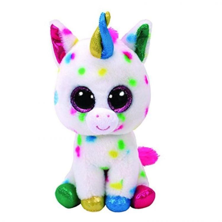 TY 36898 Beanie Boo's Мягкая игрушка Единорог Harmonie, 15 см