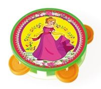 Рыжий Кот И-6401 Игрушка музыкальная. Бубен маленький в пакете. ЛЮБИМАЯ ПРИНЦЕССА