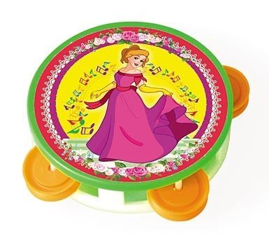 Рыжий Кот И-6401 Игрушка музыкальная. Бубен маленький в пакете. ЛЮБИМАЯ ПРИНЦЕССА
