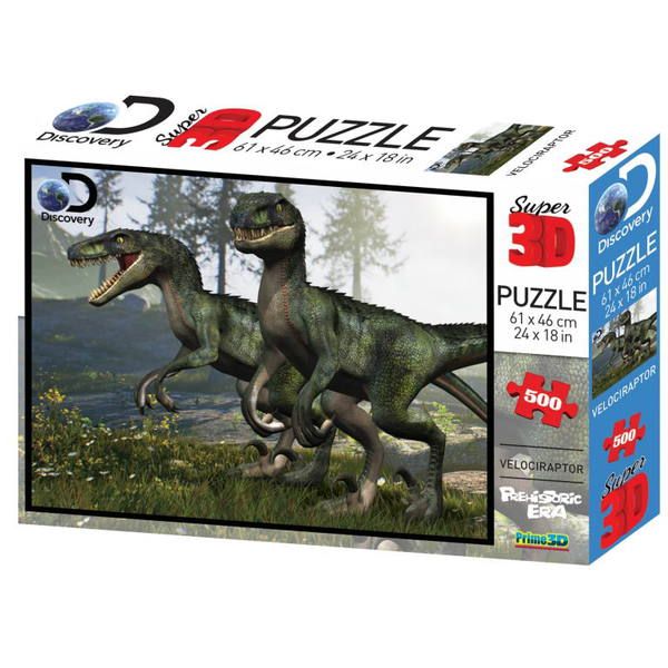Prime 3D 10319-D-SBM Пазл 3D 500 Велоцирапторы