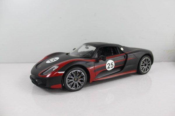 RASTAR 70710B Машина р/у 1:14 PORSCHE 918 Spyder, цвет чёрный матовый 27MHZ