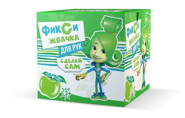 ПК ВИСМА 884пл Набор для экспериментов. Фикси-опыты. Жвачка для рук "Яблоко"