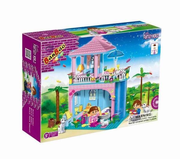 Banbao 8361 Конструктор "Пентхаус" с аксессуарами, 380 деталей, 2 фигурки  