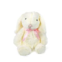 Мягкая игрушка Teddykompaniet кролик Агнес кремовый с бантом, 19 см