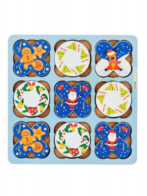 Woodlandtoys 066115 Настольная игра Woodlandtoys Новогодние крестики-нолики 15*15*0,6 см Woodlandtoys 066115 Настольная игра Woodlandtoys Новогодние крестики-нолики 15*15*0,6 см