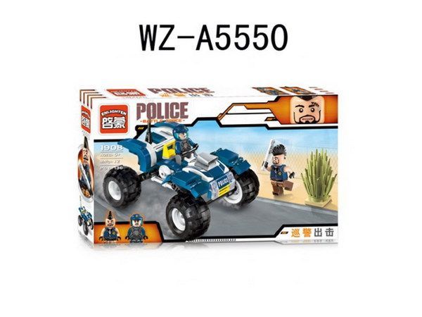 Junfa Toys 1908 Конструктор  Полицейский автомобиль, 136 деталей