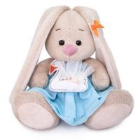 BUDI BASA SidX-312 Мягкая игрушка Зайка Ми с лебедем, 15 см
