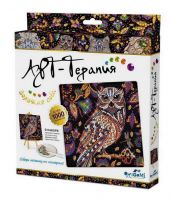 ORIGAMI 03215 Арт-терапия Алмазные узоры Золотая Сова, 20х20 см