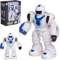 Junfa ZY1215201/синий Робот Junfa Бласт Космический воин электромеханический со световыми и звуковыми эффектами бело-синий