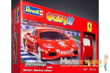 Revell 07138 Easy Kit Сборная модель автомобиля Ferrari 360 Challenge "M.Lehner", 1:32