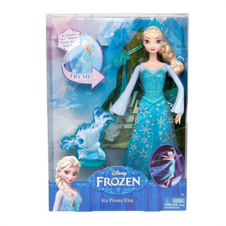 Mattel CGH15 Холодное Сердце Кукла Эльза с 3 снежинками и Зефиркой, со светом