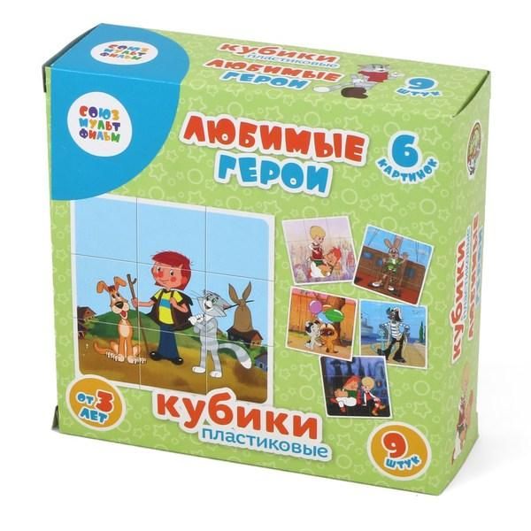 Десятое королевство 03518ДК Кубики Союзмультфильм 9шт "Любимые герои" (без обклейки)