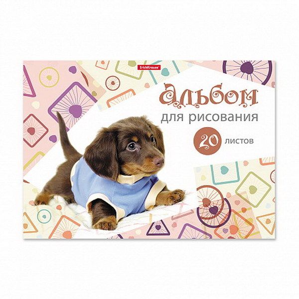 ErichKrause 46905ЕК Альбом для рисования на клею ErichKrause Верные друзья, А4, 20 листов
