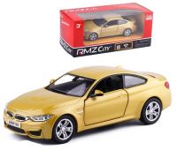 RMZ City 554035 Машина металлическая BMW M4 Coupe, 1:32, золотистая