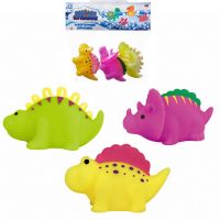 ABtoys (АБтойс) PT-01511 Набор резиновых игрушек для ванной Abtoys Веселое купание 3 предмета (динозаврики: зеленый, желтый, розовый)