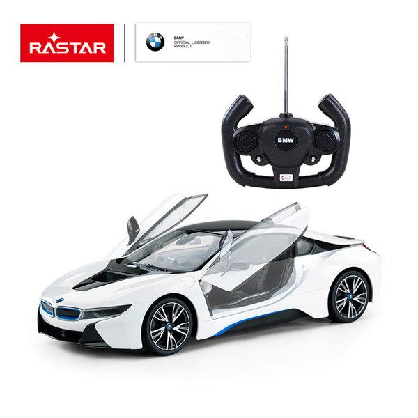 RASTAR 71000W Машина р/у 1:14 BMW i8 Open door by contreller Цвет Белый