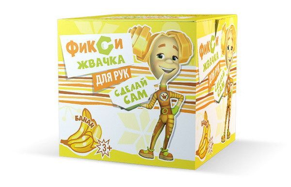 ПК ВИСМА 886пл Набор для экспериментов. Фикси-опыты. Жвачка для рук "Банан"