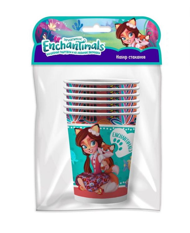 ND Play 292847 Набор бумажных стаканов ND Play Enchantimals 250 мл 6 штук ND Play 292847 Набор бумажных стаканов ND Play Enchantimals 250 мл 6 штук