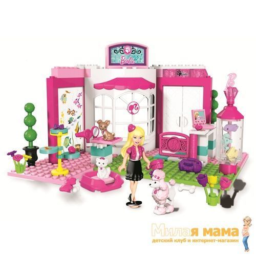 Mega Bloks 80224 Набор Барби "Зоомагазин", 96 деталей