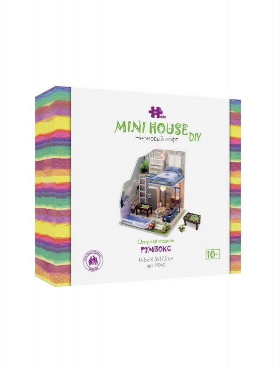 Hobby Day M042 Сборная модель Hobby Day Румбокс Mini house Неоновый лофт