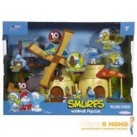 Jakks 49625 Набор делюкс "Домик-мельница с 2-мя Смурфиками"
