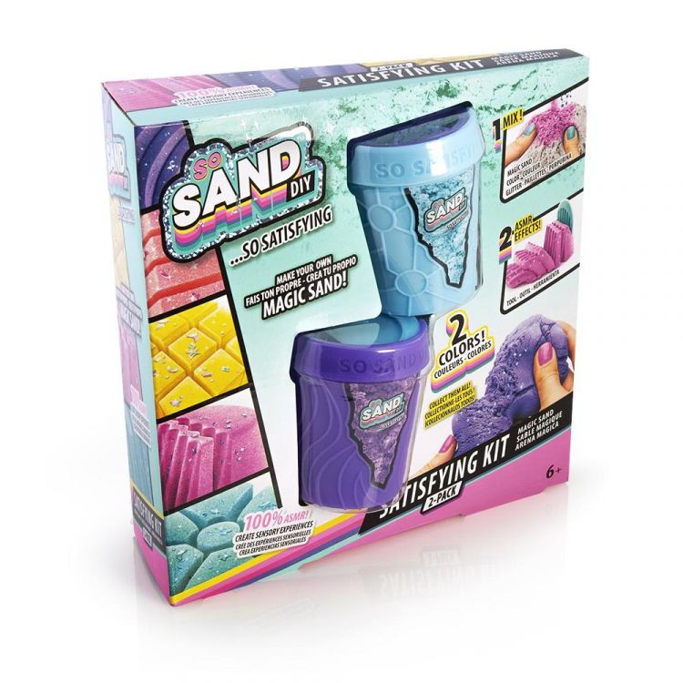 CANAL TOYS SDD008/w(3) Набор для экспериментов Canal Toys SO SAND DIY, 2 шт на блистере (фиолетовый/голубой)