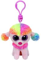TY 35027 Beanie Boo's Брелок плюшевый Щенок пудель Rainbow, 12 см