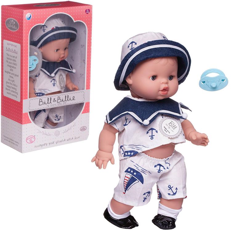 Junfa WJ-21826 Пупс-кукла Junfa Baby Ardana в костюме моряка с аксессуарами 32см
