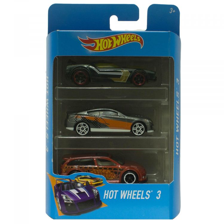 Подарочный набор машинок Hot Wheels (зеленая, серая, красная) PK5904_Green_Silver-orange_Red/astPK5904