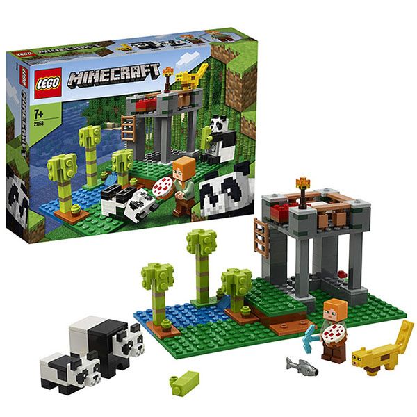 Lego Minecraft 21158 Конструктор Лего Майнкрафт  Питомник панд, 204 детали