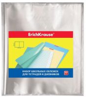 ErichKrause® 44510EK Обложки пластиковые для тетрадей и дневников, 212х347мм, 0.05мм
