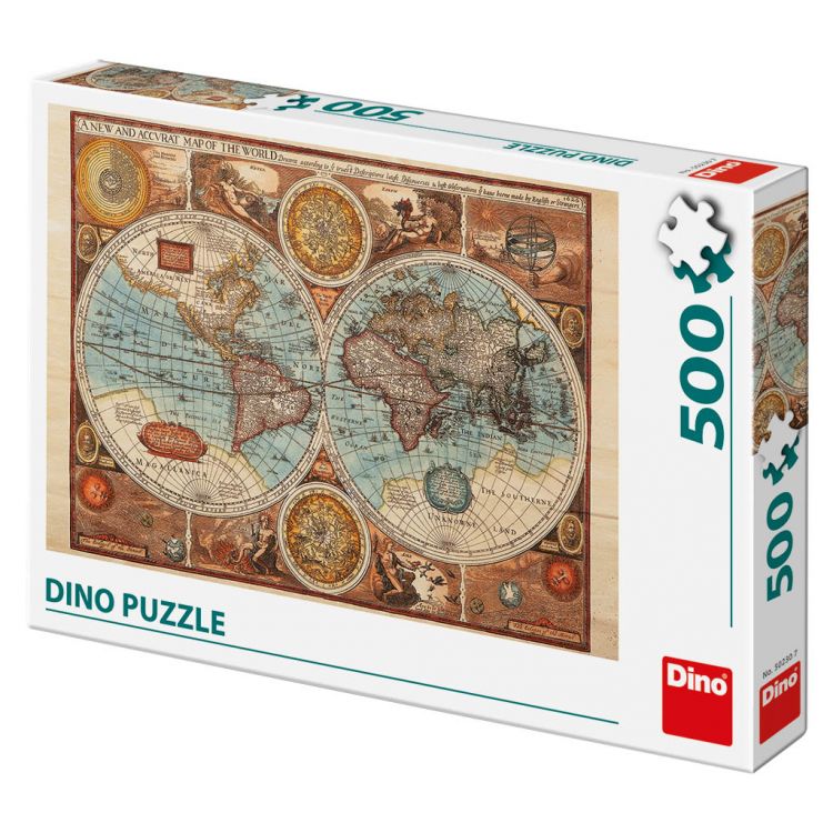 Dino 502307 Пазл Карта мира 1626 год, 500 элементов