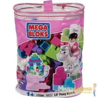 Конструктор Mega Bloks Сумка 100 деталей макси, "Пони"