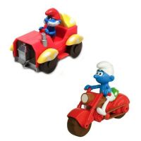 Mondo Motors 71003 Смурфик на мотоцикле и папа Смурф на тракторе
