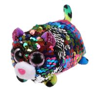 TY 42401 Teeny Tys Flippable Мягкая игрушка Леопард Dotty в пайетках, 10 см