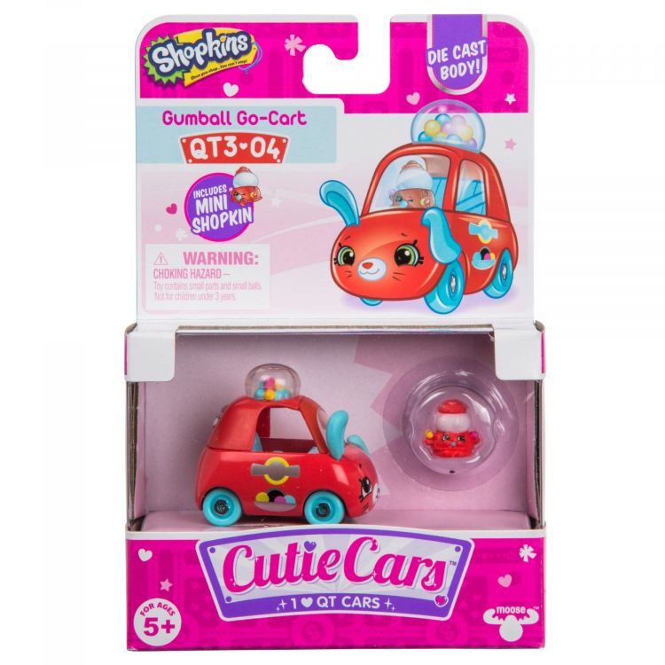 Moose 57115 Машинка Cutie Car S3 с фигуркой Шопкинс Gumball Go-Cart QT3-04